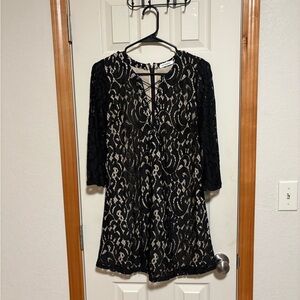 Blu Pepper Black Lace Dress